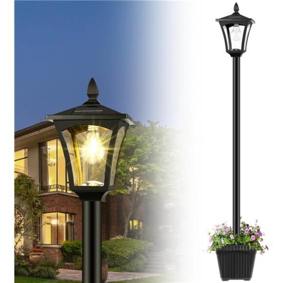72" Solar Outdoor Light Solar Post Lamp Ligts Garden Lights - Picture 1 of 8